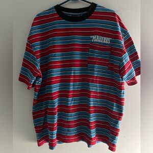 Men's Striped Red and Blue Shirt